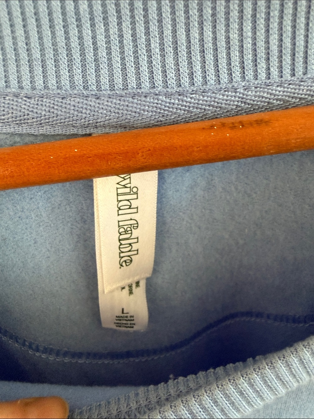 Women’s Relaxed Crewneck Sweatshirt — Light Blue very soft - Picture 2 of 3